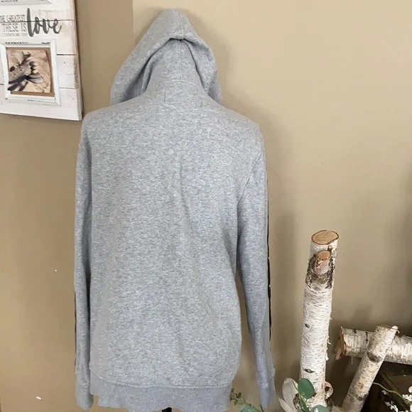 Gray and black hoodie Calvin Klein woman’s M zip up - Picture 8 of 10